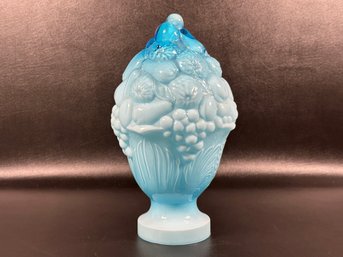 An Amazing Vintage Art Glass Footed Bowl With Fruit