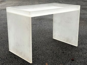 A Bespoke Modern Side Table In Frosted Acrylic