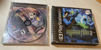 Original Playstation 1 Game Lot- SYPHON FILTER 2 BLACK LABEL And MEDIEVAL 2