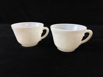 Milk Glass Tea Cups