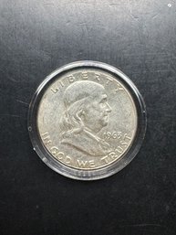 1963 Silver Benjamin Franklin Half Dollar