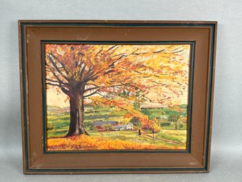 Vintage Bert Cadger New England Scene Original Oil Painting