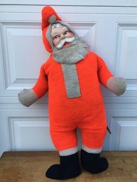 Vert Large Parisi Plush Antique Santa Figure - Great Looking Vintage Piece - Christmas Is Around The Corner !