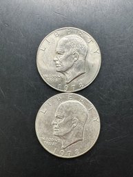 2 Eisenhower Dollars 1978, 1978-D