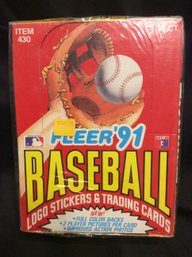 1991 Fleer Baseball Sealed Wax Box - M