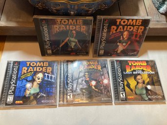 Original Playstation 1 TOMB RAIDER Game Lot- 5 Titles Including Chronicles