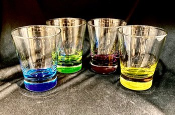 Fun Rainbow Double Old Fashioned Glasses