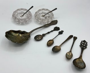 Vintage Salts & Spoons ~ Several Sterling ~