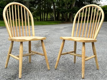 A Pair Of Vintage Oak Windsor Chairs