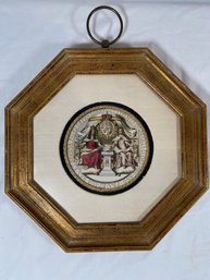 Defenders Of Faith King William And Queen Mary Print 12x15 Matted Octagon Frame