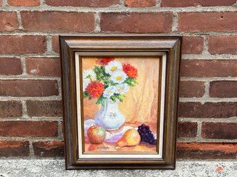 Fruit & Flower Oil Painting Still Life By AO Degrandis