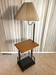 Metal And Wood Table Lamp