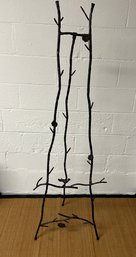 Metal Easel With Bird, Twig & Leaf Accents - 62'H