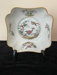 Limoges France Exotic Birds Of Paradise Candy Dish Serving Bowl