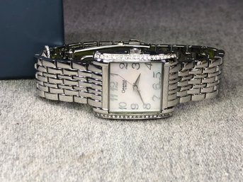 Incredible Brand New $119 CARAVELLE By BULOVA Mens Tank Style Watch With Mother Of Pearl Dial - FANTASTIC !