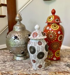 Trio Of Modern  Vases