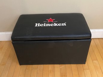 Heineken Beer Leather Ottoman Cooler