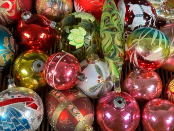 A Dazzling Display Of Vintage Glass Christmas Ornaments #1