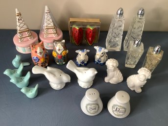 Mixed Salt And Pepper Shakers Lot