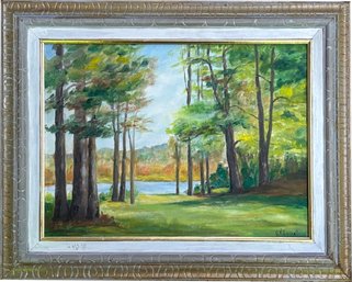 A Vintage Oil On Canvas Landscape, Signed A. R. Russell