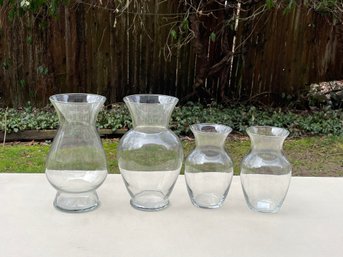 Lot Of 4 Glass Vases