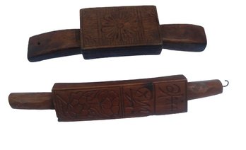 2 Hand Carved Rice Molds