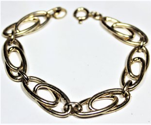 Fine Sterling Silver Link Bracelet 7' Long