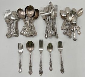 Antique 1835 Wallace Silver Plate Flatware (Over 50 Pieces)