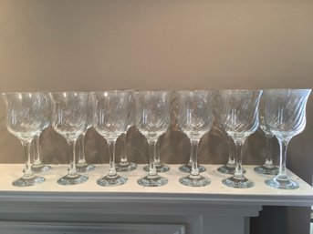 Crystal Swirled Wine Glasses