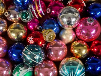 A Dazzling Display Of Vintage Glass Christmas Ornaments #2