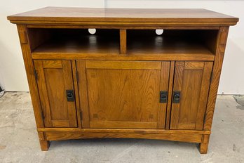 Mission Style Oak Cabinet