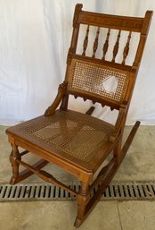 Caned Seat And Back Rocker