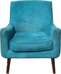 A Modern Arm Chair In Piped Velvet