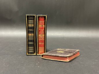 Three Tiny, Vintage Shakespeare Volumes, Leather-Bound