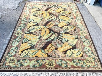 A Vintage Hand Knotted Indian Wool Area Rug