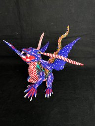 Hand-made And Signed Dragon Alebrijes Art Created In Oaxaca, Mexico To Teach Children About Life