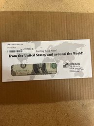 Beautiful 1969B 1 Dollar Federal Reserve Note In Sealed Envelope Littleton Company