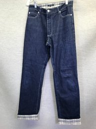 Fantastic BURBERRY Jeans With Classic Burberry Nova Check - Size US 6 / UK 8 - Like New Condition - NICE !