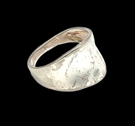 Vintage Sterling Silver Beveled Reflective Ring, Size 6
