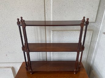 Beautiful 3 Tier Wooden Spindle Style Knick Knack Rack