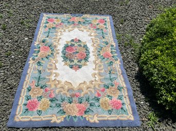 Beautiful Hand Knotted Floral Design Wool Rug