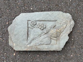 A Beautiful Carved Stepping Stone In Natural Slate