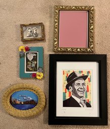 Collection Of 10 Small Prints (Sinatra), Paintings,  Frames, And Easels