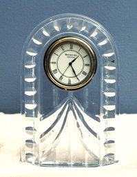 Elegant Waterford Crystal Overture Desk Clock