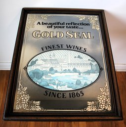 Framed Liquor Mirror From Gold Seal Fine Wines