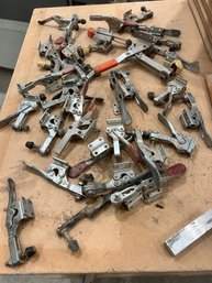 Large Lot Of Bench Clamps