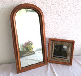 Arch & Square Wood Wall Vintage Mirrors