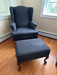 Wingback Armchair With Ottoman