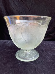 Indiana Glass Pebble Leaf Punch Bowl