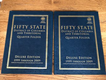 2 Fifty State Quarter Folders, Deluxe Edition, Over $40.    L7